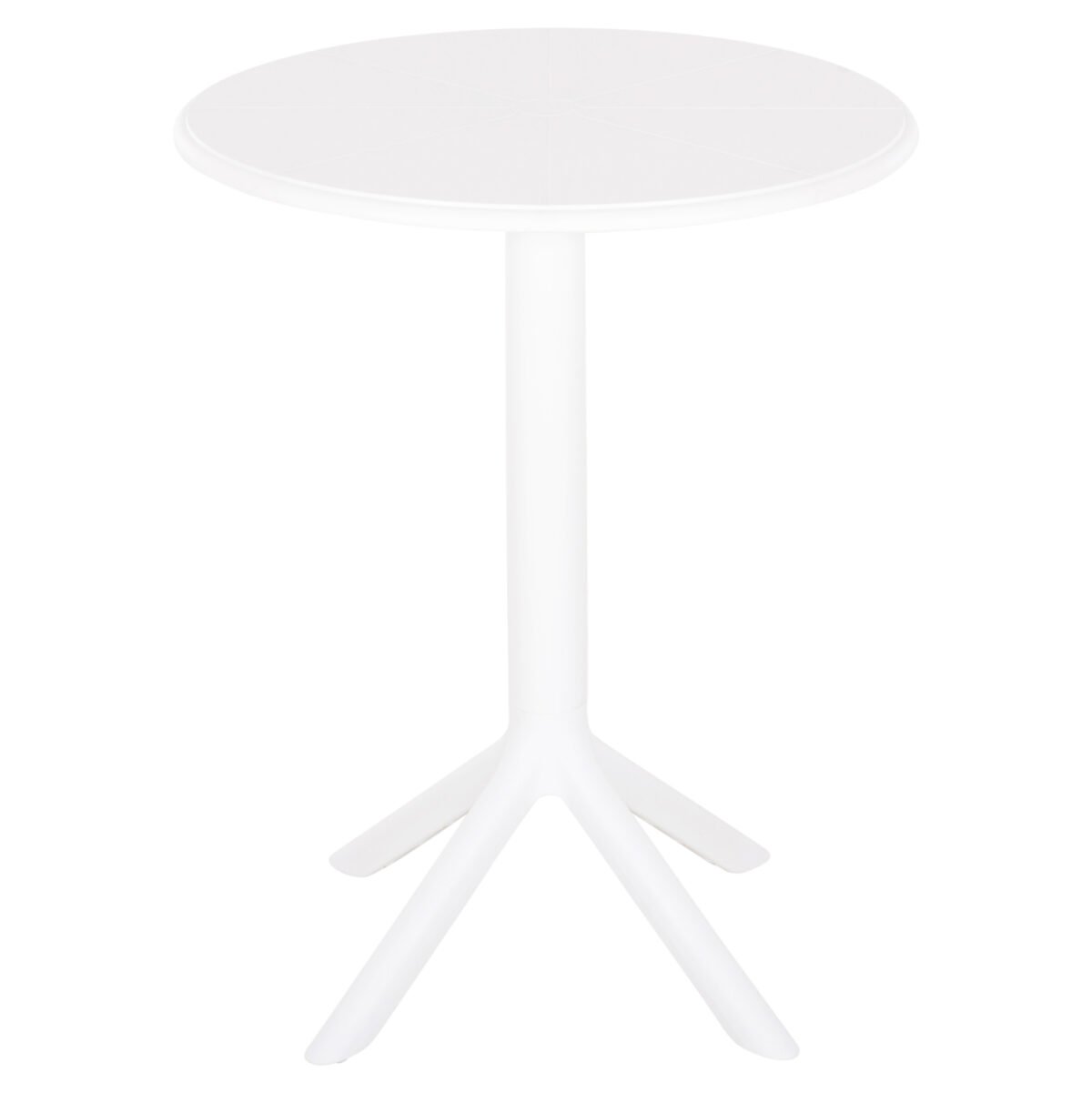 ΤΡΑΠΕΖΙ ΠΟΛΥΠΡΟΠΥΛΕΝΙΟΥ ΣΤΡΟΓΓΥΛΟ TERRIN HM6124.11 ΛΕΥΚΟ Φ61x77Υεκ. - Image 3