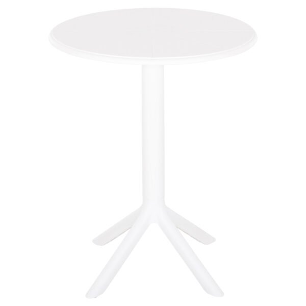 ΤΡΑΠΕΖΙ ΠΟΛΥΠΡΟΠΥΛΕΝΙΟΥ ΣΤΡΟΓΓΥΛΟ TERRIN HM6124.11 ΛΕΥΚΟ Φ61x77Υεκ. - Image 3