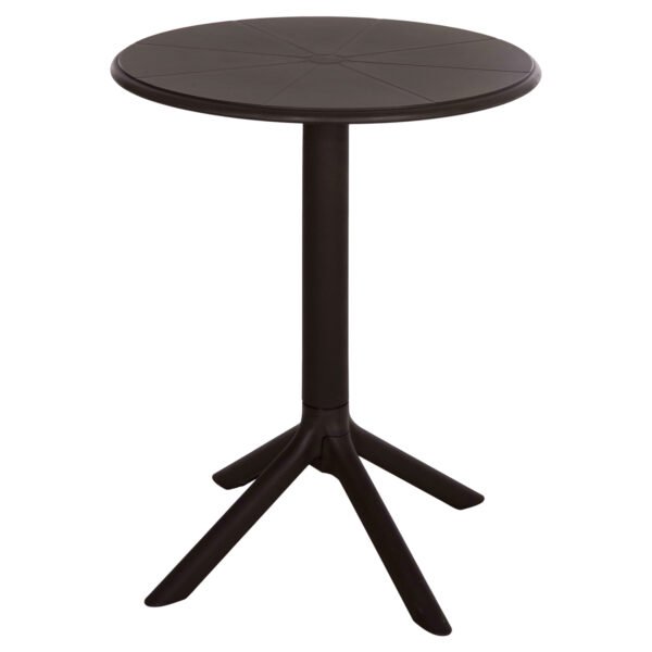 ΤΡΑΠΕΖΙ ΠΟΛΥΠΡΟΠΥΛΕΝΙΟΥ ΣΤΡΟΓΓΥΛΟ TERRIN HM6124.13 ΚΑΦΕ Φ60x75Υεκ. - Image 4