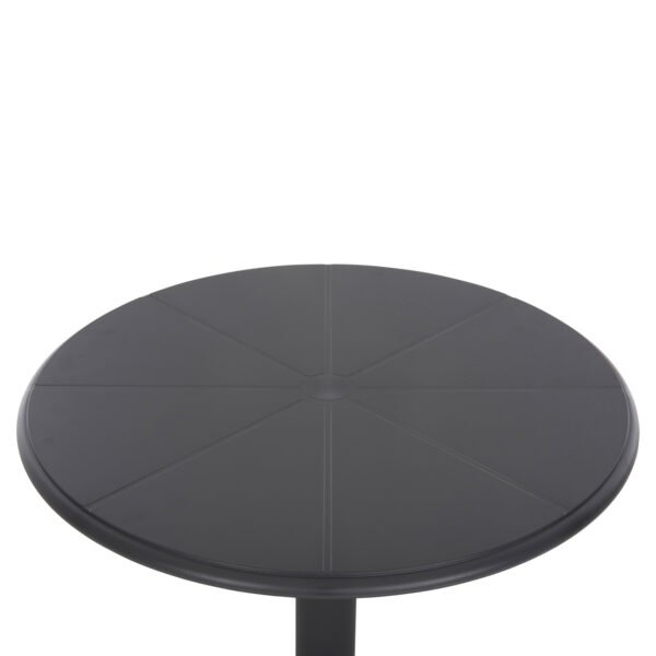 ΤΡΑΠΕΖΙ ΠΟΛΥΠΡΟΠΥΛΕΝΙΟΥ ΣΤΡΟΓΓΥΛΟ TERRIN HM6124.20 ΓΚΡΙ Φ61x77Υεκ. - Image 4