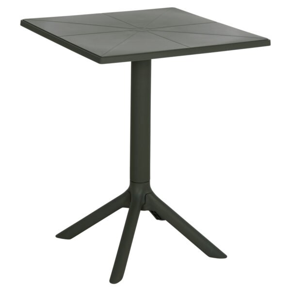 ΤΡΑΠΕΖΙ ΠΟΛΥΠΡΟΠΥΛΕΝΙΟΥ ΤΕΤΡΑΓΩΝΟ TERRIN HM6125.15 DARK OLIVE 60x60x75Υεκ.