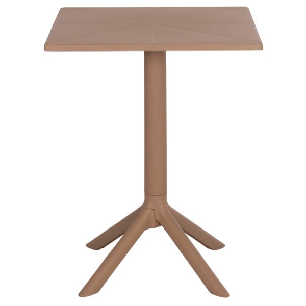 ΤΡΑΠΕΖΙ ΠΟΛΥΠΡΟΠΥΛΕΝΙΟΥ ΤΕΤΡΑΓΩΝΟ TERRIN HM6125.14 ΚΑΠΟΥΤΣΙΝΟ 60x60x75Υεκ. - Image 3