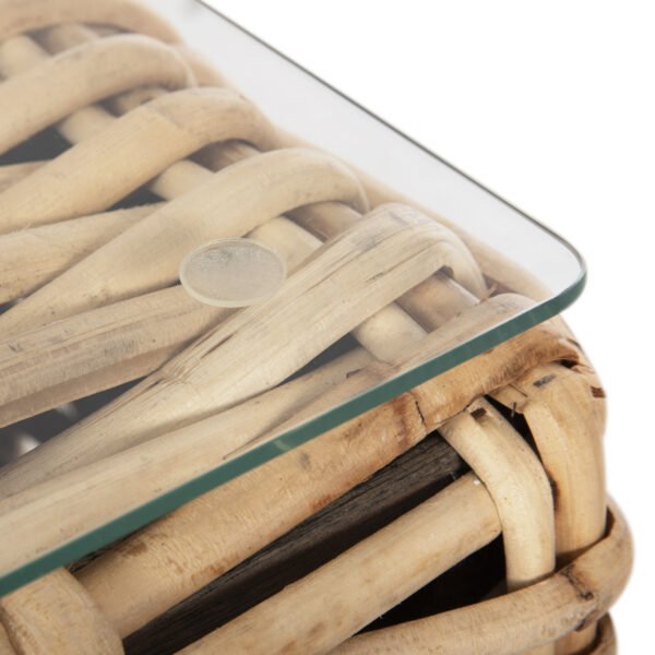 ΤΡΑΠΕΖΙ ΣΑΛΟΝΙΟΥ ΕΞ.ΧΩΡΟΥ TROPEL HM9811 ΞΥΛΟ MANGO-ΦΥΣΙΚΟ RATTAN-ΓΥΑΛΙ ΑΣΦΑΛΕΙΑΣ 110x60x40Υεκ. - Image 6