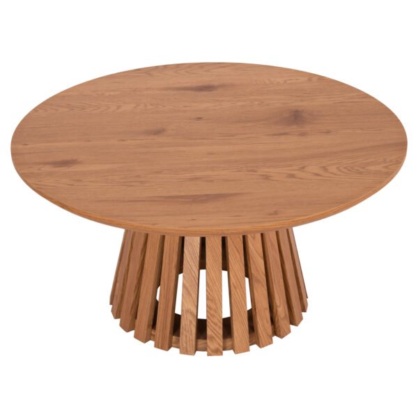 ΤΡΑΠΕΖΙ ΣΑΛΟΝΙΟΥ TALBERT HM18024 MDF ΣΕ ΑΝΟΙΧΤΟ ΦΥΣΙΚΟ ΞΥΛΟΥ Φ80x40,5Υεκ. - Image 4