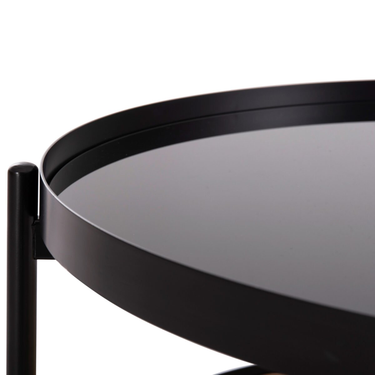 ΤΡΑΠΕΖΙ ΣΑΛΟΝΙΟΥ SEITZ HM18030 ΓΥΑΛΙ TOP-ΜΕΤΑΛΛΟ-RATTAN ΣΕ ΦΥΣΙΚΟ Φ80x45Υεκ. - Image 5