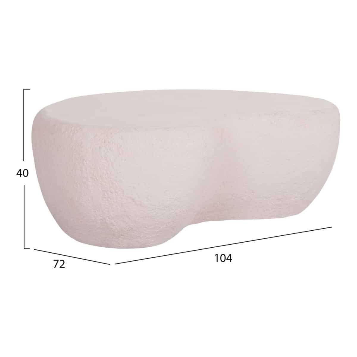 ΤΡΑΠΕΖΙ ΣΑΛΟΝΙΟΥ GERSON HM18151.02S FIBER CEMENT ΣΕ ΛΕΥΚΟ--104x72x40Υεκ. - Image 2