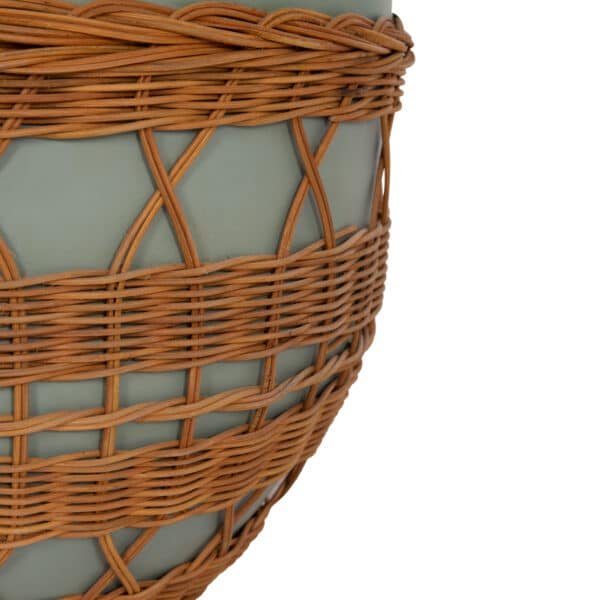 ΤΡΑΠΕΖΙ ΣΑΛΟΝΙΟΥ VILHENA HM18165 FIBER CEMENT ΠΡΑΣΙΝΟ-RATTAN ΦΥΣΙΚΟ Φ56x47Υεκ. - Image 6