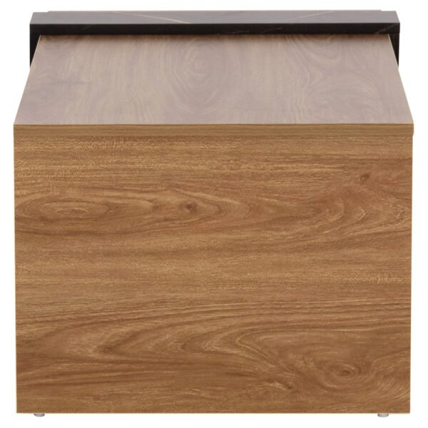 ΤΡΑΠΕΖΙ ΣΑΛΟΝΙΟΥ WILMA HM8950.12 ΜΕΛΑΜΙΝΗ ΣΕ ΦΥΣΙΚΟ-ΜΑΥΡΟ ΜΑΡΜΑΡΟ 80Χ50Χ35Υεκ. - Image 4