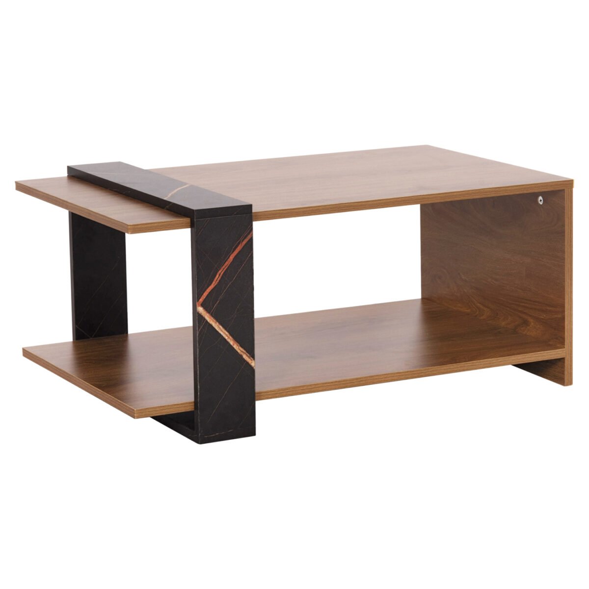 ΤΡΑΠΕΖΙ ΣΑΛΟΝΙΟΥ WILMA HM8950.12 ΜΕΛΑΜΙΝΗ ΣΕ ΦΥΣΙΚΟ-ΜΑΥΡΟ ΜΑΡΜΑΡΟ 80Χ50Χ35Υεκ. - Image 6