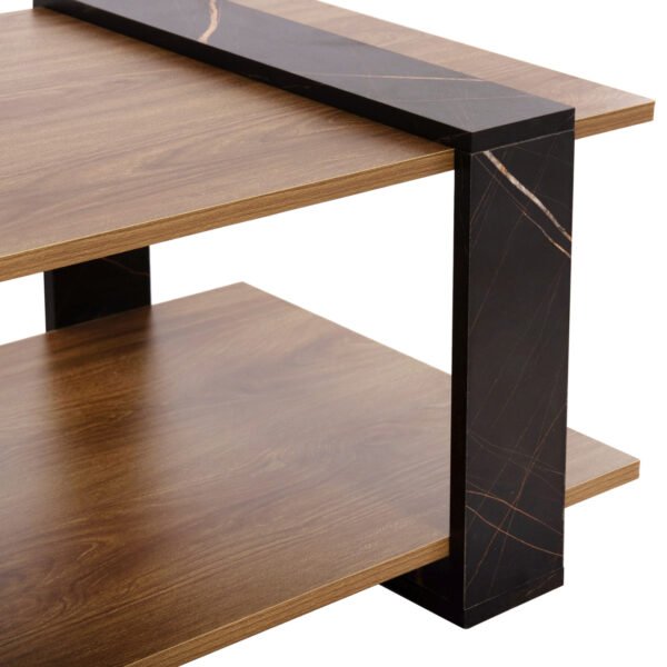 ΤΡΑΠΕΖΙ ΣΑΛΟΝΙΟΥ WILMA HM8950.12 ΜΕΛΑΜΙΝΗ ΣΕ ΦΥΣΙΚΟ-ΜΑΥΡΟ ΜΑΡΜΑΡΟ 80Χ50Χ35Υεκ. - Image 7