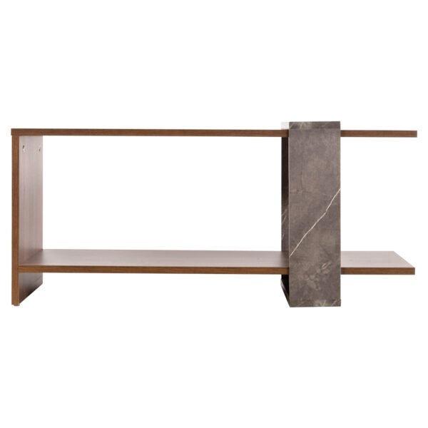 ΤΡΑΠΕΖΙ ΣΑΛΟΝΙΟΥ WILMA HM8950.13 ΜΕΛΑΜΙΝΗ ΣΕ ΦΥΣΙΚΟ-ΓΚΡΙ ΠΕΤΡΑ 80Χ50Χ35Υ εκ. - Image 3