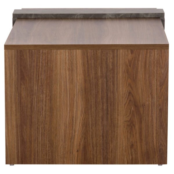 ΤΡΑΠΕΖΙ ΣΑΛΟΝΙΟΥ WILMA HM8950.13 ΜΕΛΑΜΙΝΗ ΣΕ ΦΥΣΙΚΟ-ΓΚΡΙ ΠΕΤΡΑ 80Χ50Χ35Υ εκ. - Image 4