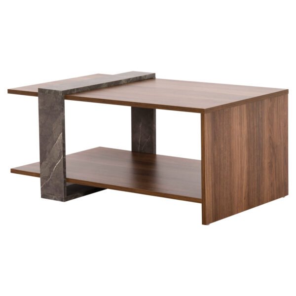 ΤΡΑΠΕΖΙ ΣΑΛΟΝΙΟΥ WILMA HM8950.13 ΜΕΛΑΜΙΝΗ ΣΕ ΦΥΣΙΚΟ-ΓΚΡΙ ΠΕΤΡΑ 80Χ50Χ35Υ εκ. - Image 5