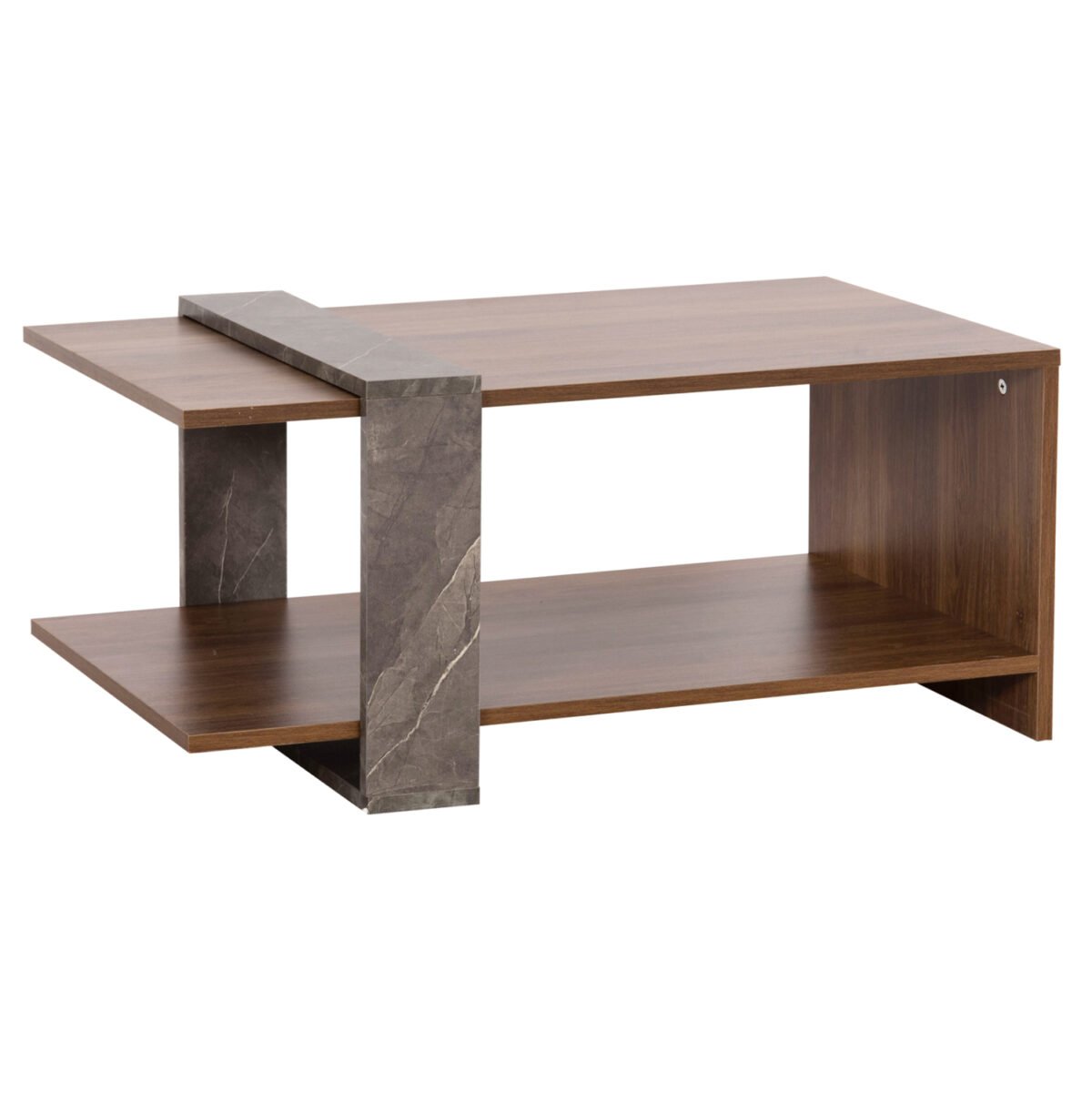 ΤΡΑΠΕΖΙ ΣΑΛΟΝΙΟΥ WILMA HM8950.13 ΜΕΛΑΜΙΝΗ ΣΕ ΦΥΣΙΚΟ-ΓΚΡΙ ΠΕΤΡΑ 80Χ50Χ35Υ εκ. - Image 6