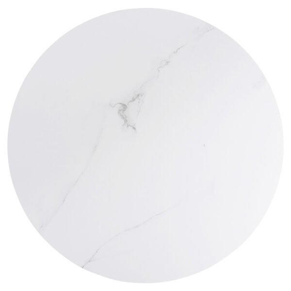 ΤΡΑΠΕΖΙ ΣΑΛΟΝΙΟΥ ACRYLON HM9779.01 HPL ΛΕΥΚΟ ΜΑΡΜΑΡΟ-ΑΚΡΥΛΙΚΟ ΠΟΔΙ Φ40x41Υεκ. - Image 5