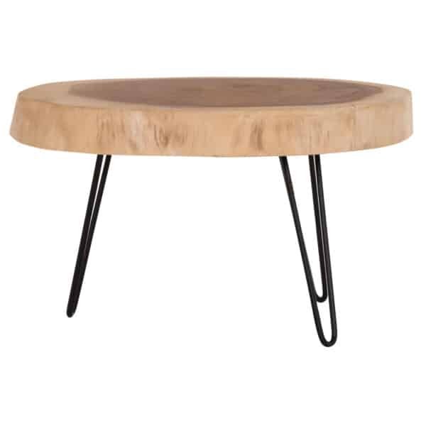 ΤΡΑΠΕΖΙ ΣΑΛΟΝΙΟΥ SERVON HM9912 SUAR ΞΥΛΟ ΦΥΣΙΚΟ-ΜΕΤΑΛ.ΠΟΔΙΑ ΜΑΥΡΑ 76x67x44Υεκ. - Image 3