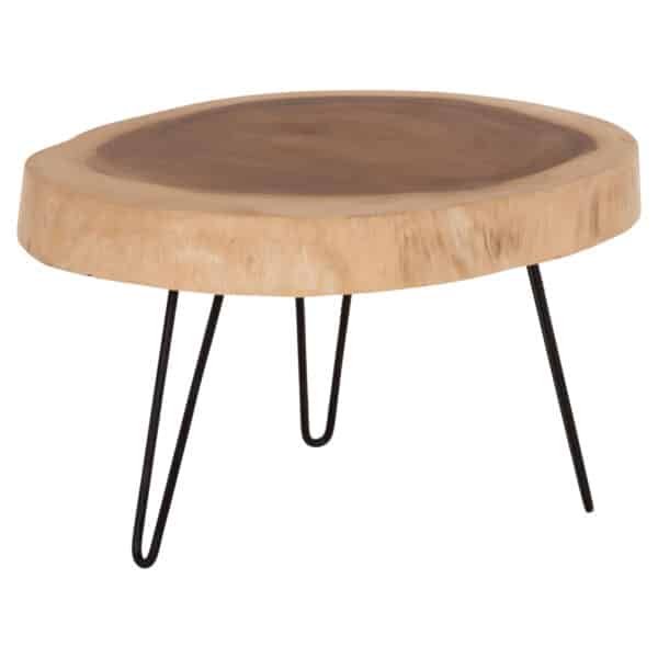 ΤΡΑΠΕΖΙ ΣΑΛΟΝΙΟΥ SERVON HM9912 SUAR ΞΥΛΟ ΦΥΣΙΚΟ-ΜΕΤΑΛ.ΠΟΔΙΑ ΜΑΥΡΑ 76x67x44Υεκ. - Image 4