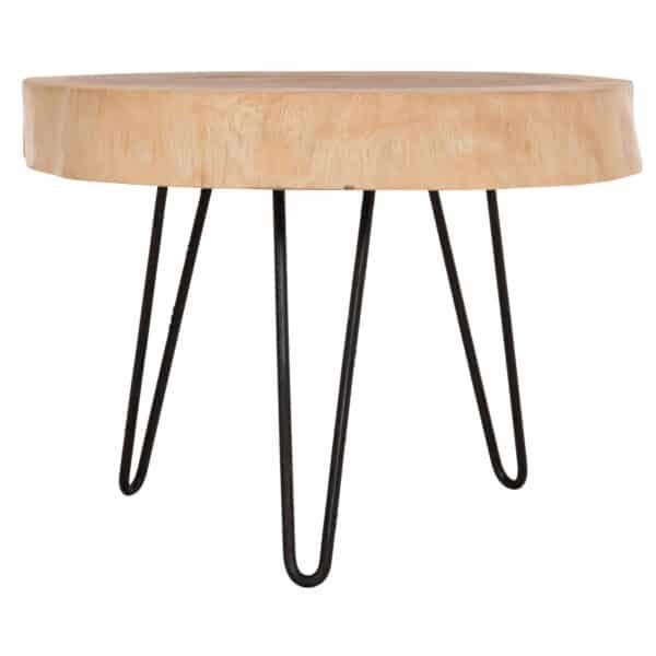 ΤΡΑΠΕΖΙ ΣΑΛΟΝΙΟΥ SERVON HM9912 SUAR ΞΥΛΟ ΦΥΣΙΚΟ-ΜΕΤΑΛ.ΠΟΔΙΑ ΜΑΥΡΑ 76x67x44Υεκ. - Image 5