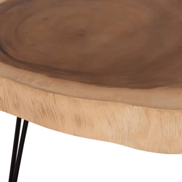 ΤΡΑΠΕΖΙ ΣΑΛΟΝΙΟΥ SERVON HM9912 SUAR ΞΥΛΟ ΦΥΣΙΚΟ-ΜΕΤΑΛ.ΠΟΔΙΑ ΜΑΥΡΑ 76x67x44Υεκ. - Image 8