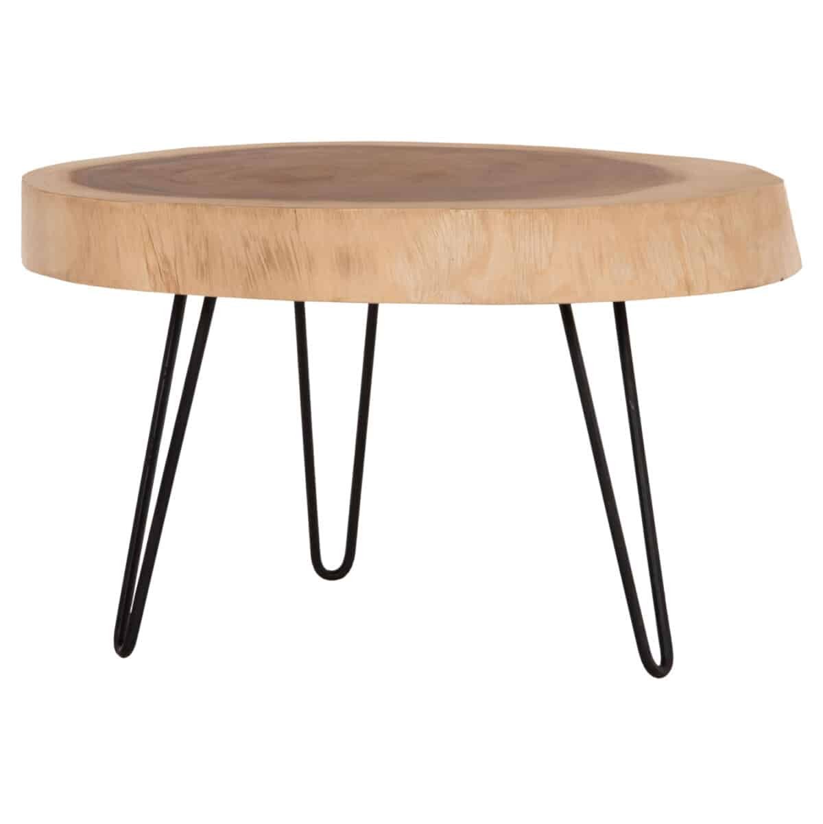 ΤΡΑΠΕΖΙ ΣΑΛΟΝΙΟΥ SERVON HM9912 SUAR ΞΥΛΟ ΦΥΣΙΚΟ-ΜΕΤΑΛ.ΠΟΔΙΑ ΜΑΥΡΑ 76x67x44Υεκ. - Image 9