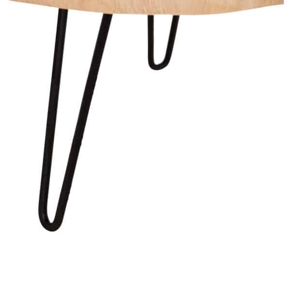 ΤΡΑΠΕΖΙ ΣΑΛΟΝΙΟΥ SERVON HM9912 SUAR ΞΥΛΟ ΦΥΣΙΚΟ-ΜΕΤΑΛ.ΠΟΔΙΑ ΜΑΥΡΑ 76x67x44Υεκ. - Image 10