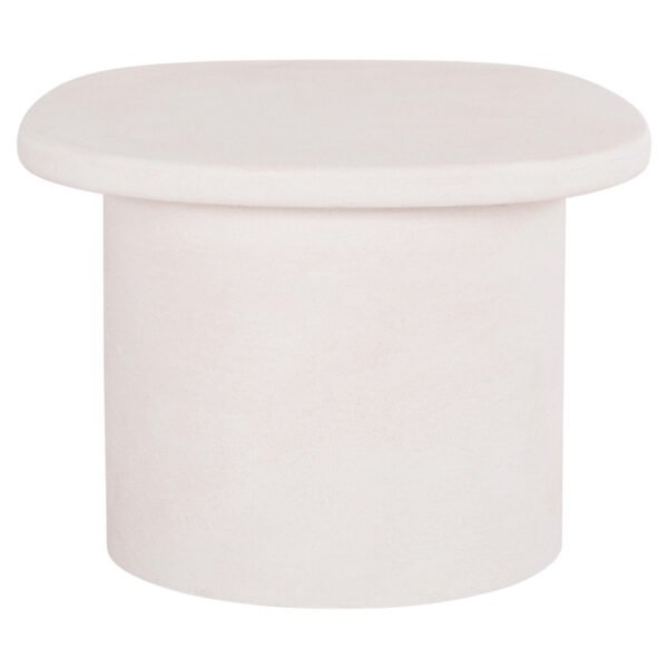 ΤΡΑΠΕΖΙ ΣΑΛΟΝΙΟΥ ΟΒΑΛ ΣΕΙΡΑ SANTORINI HM18054 MDF ΣΕ ΥΠΟΛΕΥΚΟ ΧΡΩΜΑ 54x54,5x40Υεκ - Image 3