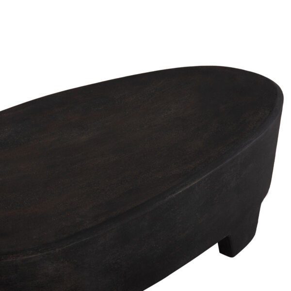 ΤΡΑΠΕΖΙ ΣΑΛΟΝΙΟΥ ΟΒΑΛ ΣΕΙΡΑ SANTORINI HM18066 MDF ΣΕ ΜΑΥΡΟ ΧΡΩΜΑ 100x60x33Υεκ. - Image 6