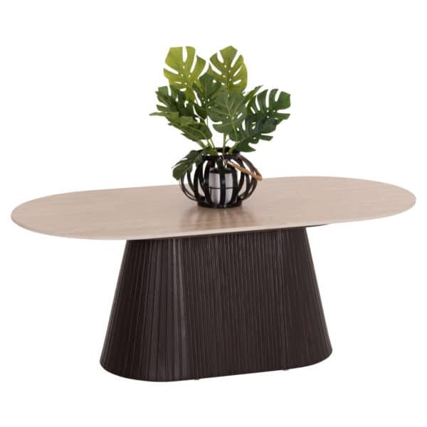 ΤΡΑΠΕΖΙ ΣΑΛΟΝΙΟΥ ΟΒΑΛ CATER HM18321 ΚΕΡΑΜΙΚΟ TOP ΟΨΗ ΤΡΑΒΕΡΤΙΝΑΣ-MDF ΒΑΣΗ 120x60x46Υεκ