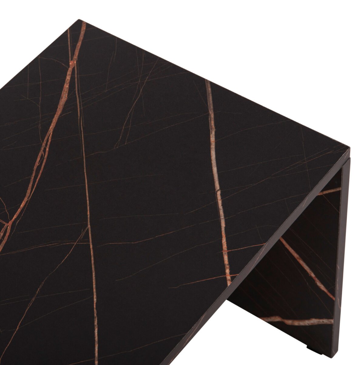 ΤΡΑΠΕΖΙ ΣΑΛΟΝΙΟΥ ΣΕΤ 3ΤΜΧ BENTIL HM9444.12 ΜΕΛΑΜΙΝΗ ΚΑΡΥΔΙ-ΜΑΥΡΟ ΜΑΡΜΑΡΟ 65x35x45Υεκ - Image 6