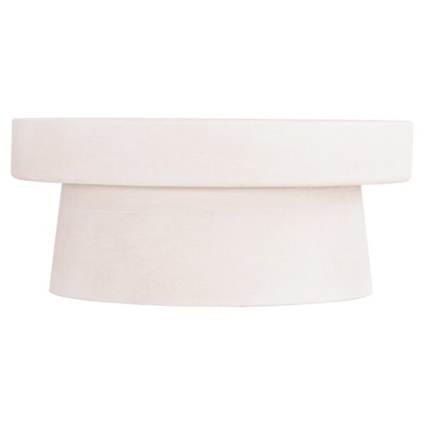 ΤΡΑΠΕΖΙ ΣΑΛΟΝΙΟΥ ΣΤΡΟΓΓΥΛΟ ΣΕΙΡΑ SANTORINI HM18050 MDF ΣΕ ΥΠΟΛΕΥΚΟ ΧΡΩΜΑ Φ80x35Υεκ. - Image 3