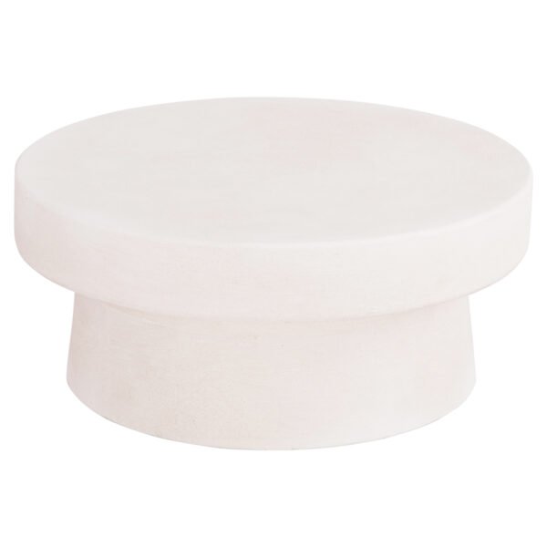 ΤΡΑΠΕΖΙ ΣΑΛΟΝΙΟΥ ΣΤΡΟΓΓΥΛΟ ΣΕΙΡΑ SANTORINI HM18050 MDF ΣΕ ΥΠΟΛΕΥΚΟ ΧΡΩΜΑ Φ80x35Υεκ. - Image 4