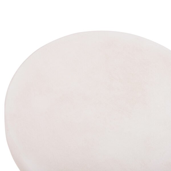 ΤΡΑΠΕΖΙ ΣΑΛΟΝΙΟΥ ΣΤΡΟΓΓΥΛΟ ΣΕΙΡΑ SANTORINI HM18050 MDF ΣΕ ΥΠΟΛΕΥΚΟ ΧΡΩΜΑ Φ80x35Υεκ. - Image 5