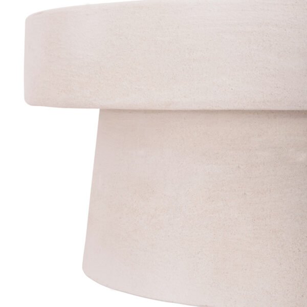 ΤΡΑΠΕΖΙ ΣΑΛΟΝΙΟΥ ΣΤΡΟΓΓΥΛΟ ΣΕΙΡΑ SANTORINI HM18050 MDF ΣΕ ΥΠΟΛΕΥΚΟ ΧΡΩΜΑ Φ80x35Υεκ. - Image 7