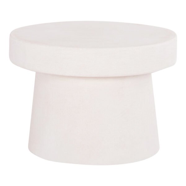 ΤΡΑΠΕΖΙ ΣΑΛΟΝΙΟΥ ΣΤΡΟΓΓΥΛΟ ΣΕΙΡΑ SANTORINI HM18051 MDF ΣΕ ΥΠΟΛΕΥΚΟ ΧΡΩΜΑ Φ60x42