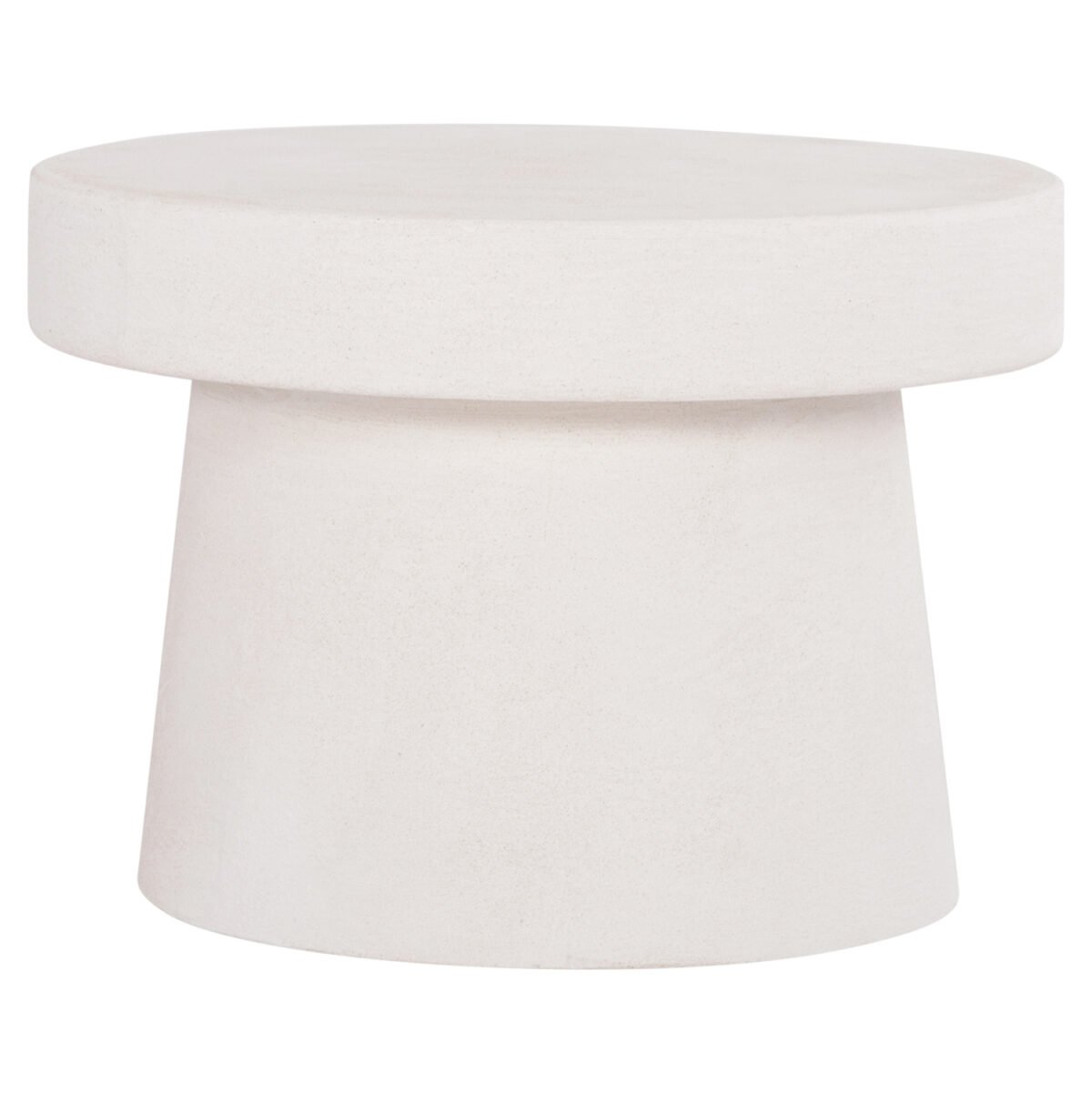 ΤΡΑΠΕΖΙ ΣΑΛΟΝΙΟΥ ΣΤΡΟΓΓΥΛΟ ΣΕΙΡΑ SANTORINI HM18051 MDF ΣΕ ΥΠΟΛΕΥΚΟ ΧΡΩΜΑ Φ60x42,5Υεκ. - Image 3