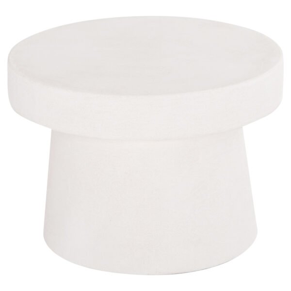 ΤΡΑΠΕΖΙ ΣΑΛΟΝΙΟΥ ΣΤΡΟΓΓΥΛΟ ΣΕΙΡΑ SANTORINI HM18051 MDF ΣΕ ΥΠΟΛΕΥΚΟ ΧΡΩΜΑ Φ60x42,5Υεκ. - Image 4