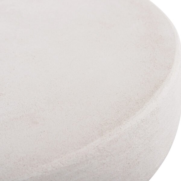 ΤΡΑΠΕΖΙ ΣΑΛΟΝΙΟΥ ΣΤΡΟΓΓΥΛΟ ΣΕΙΡΑ SANTORINI HM18051 MDF ΣΕ ΥΠΟΛΕΥΚΟ ΧΡΩΜΑ Φ60x42,5Υεκ. - Image 6