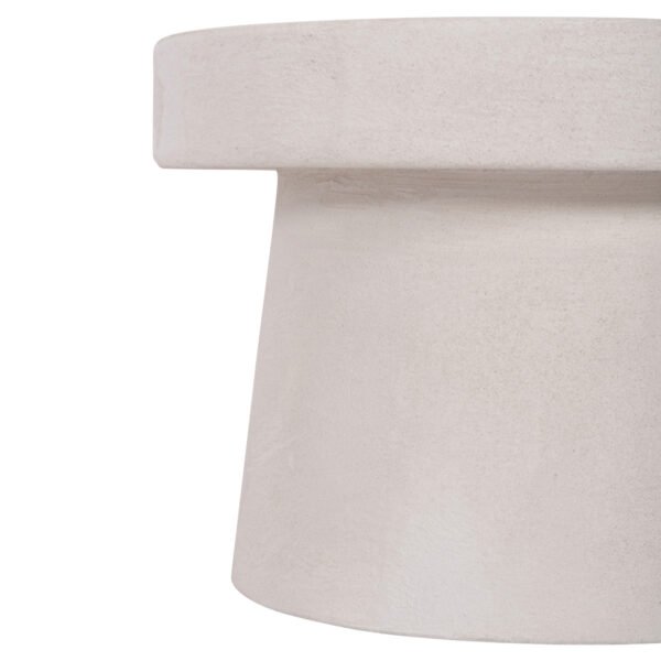 ΤΡΑΠΕΖΙ ΣΑΛΟΝΙΟΥ ΣΤΡΟΓΓΥΛΟ ΣΕΙΡΑ SANTORINI HM18051 MDF ΣΕ ΥΠΟΛΕΥΚΟ ΧΡΩΜΑ Φ60x42,5Υεκ. - Image 7