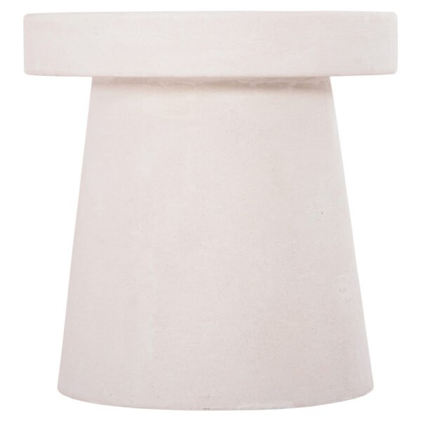 ΤΡΑΠΕΖΙ ΣΑΛΟΝΙΟΥ ΣΤΡΟΓΓΥΛΟ ΣΕΙΡΑ SANTORINI HM18052 MDF ΣΕ ΥΠΟΛΕΥΚΟ ΧΡΩΜΑ Φ48x49Υεκ. - Image 3