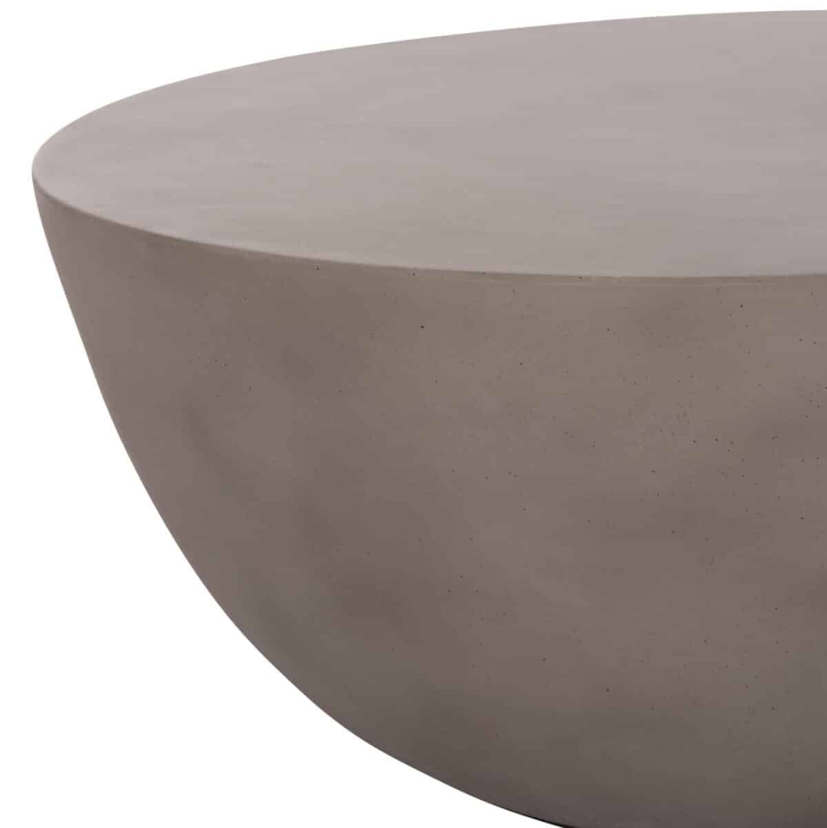 ΤΡΑΠΕΖΙ ΣΑΛΟΝΙΟΥ ΣΤΡΟΓΓΥΛΟ ALLAN HM18162.03 FIBER CEMENT ΣΕ ΓΚΡΙ--Φ92x49Υεκ. - Image 4