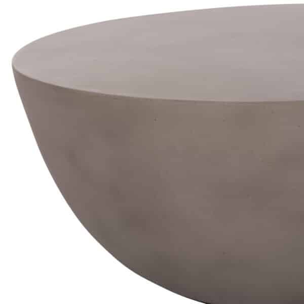 ΤΡΑΠΕΖΙ ΣΑΛΟΝΙΟΥ ΣΤΡΟΓΓΥΛΟ ALLAN HM18162.03 FIBER CEMENT ΣΕ ΓΚΡΙ--Φ92x49Υεκ. - Image 4