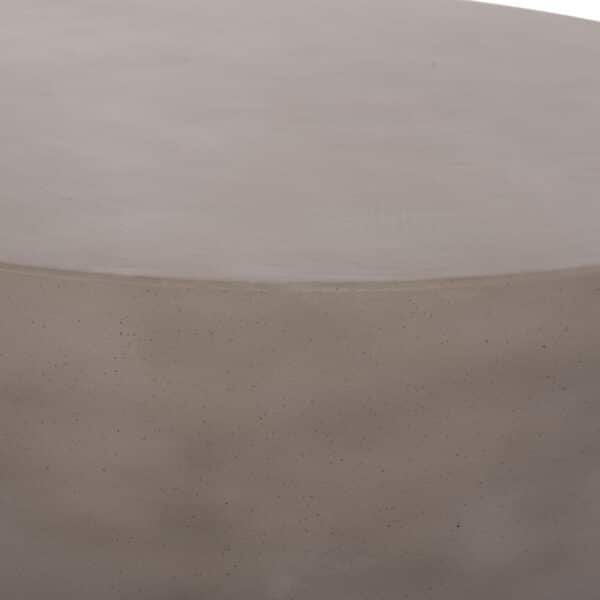 ΤΡΑΠΕΖΙ ΣΑΛΟΝΙΟΥ ΣΤΡΟΓΓΥΛΟ ALLAN HM18162.03 FIBER CEMENT ΣΕ ΓΚΡΙ--Φ92x49Υεκ. - Image 5