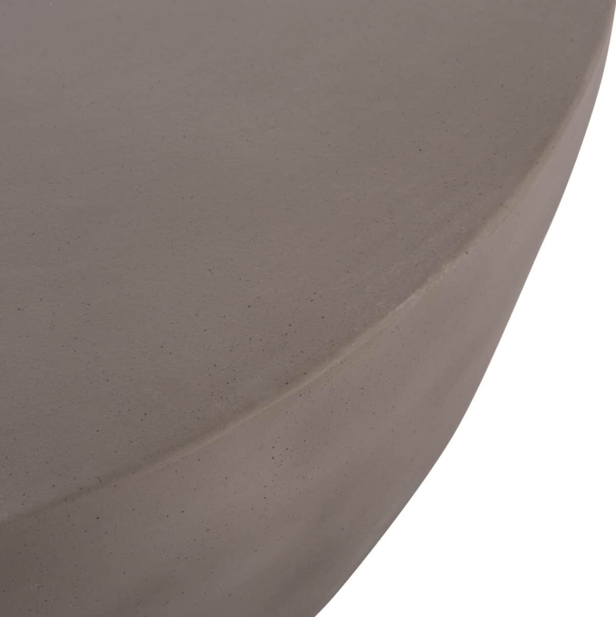 ΤΡΑΠΕΖΙ ΣΑΛΟΝΙΟΥ ΣΤΡΟΓΓΥΛΟ ALLAN HM18162.03 FIBER CEMENT ΣΕ ΓΚΡΙ--Φ92x49Υεκ. - Image 6