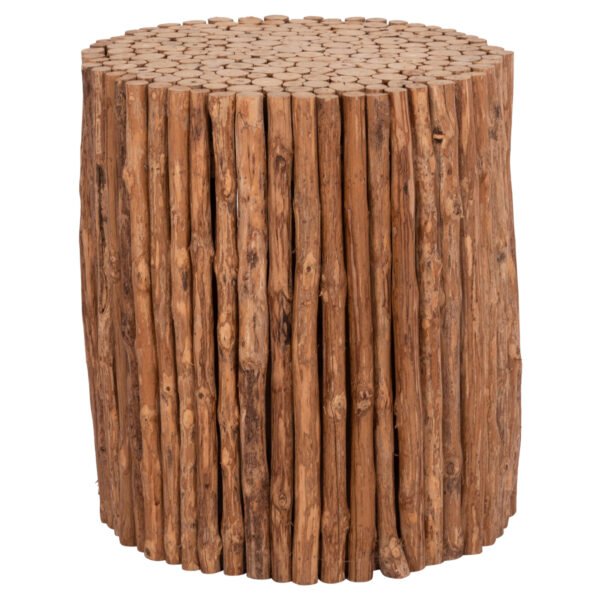 ΤΡΑΠΕΖΙ ΣΑΛΟΝΙΟΥ ΣΤΡΟΓΓΥΛΟ DRIFTER HM4443 DRIFTWOOD ΣΕ ΦΥΣΙΚΟ ΧΡΩΜΑ Φ36x40Υεκ