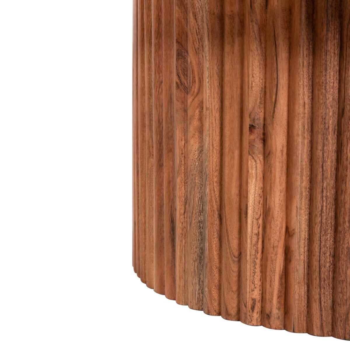 ΤΡΑΠΕΖΙ ΣΑΛΟΝΙΟΥ ΣΤΡΟΓΓΥΛΟ RANNE HM9694 ΜΑΣΙΦ ΞΥΛΟ ΑΚΑΚΙΑΣ ΣΕ ΦΥΣΙΚΟ Φ80x38Yεκ. - Image 7