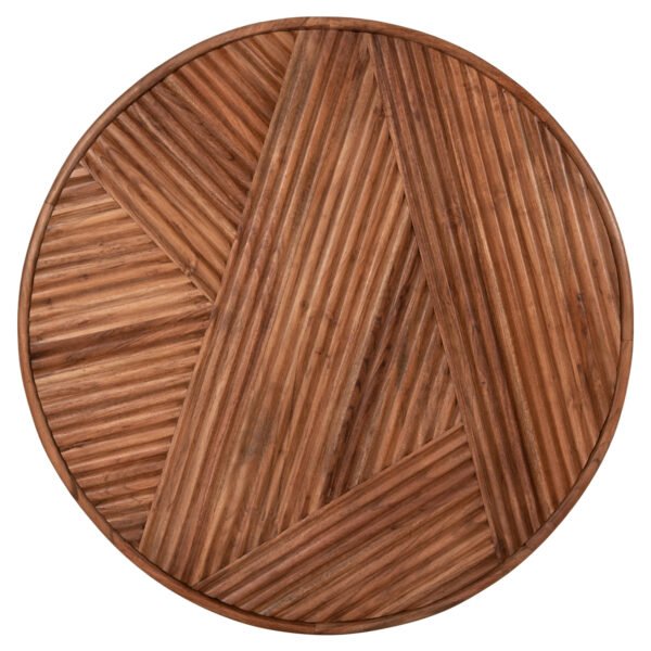 ΤΡΑΠΕΖΙ ΣΑΛΟΝΙΟΥ ΣΤΡΟΓΓΥΛΟ RANNE HM9694 ΜΑΣΙΦ ΞΥΛΟ ΑΚΑΚΙΑΣ ΣΕ ΦΥΣΙΚΟ Φ80x38Yεκ. - Image 8