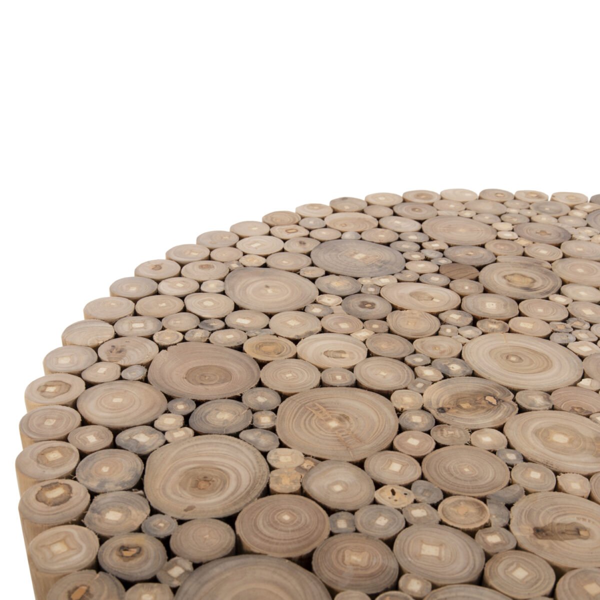 ΤΡΑΠΕΖΙ ΣΑΛΟΝΙΟΥ ΣΤΡΟΓΓΥΛΟ COOTER HM9863 ΚΛΑΔΙΑ TEAK-ΦΥΣΙΚΟ Φ80x50Υεκ. - Image 6