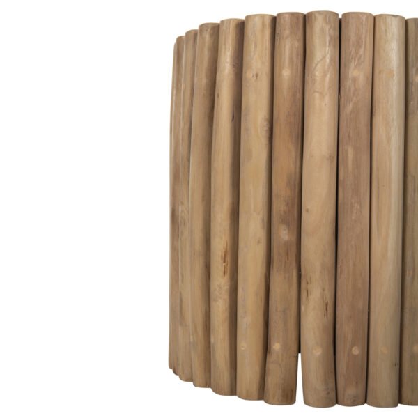 ΤΡΑΠΕΖΙ ΣΑΛΟΝΙΟΥ ΣΤΡΟΓΓΥΛΟ COOTER HM9865 ΚΛΑΔΙΑ TEAK-ΦΥΣΙΚΟ Φ39x40,5Υεκ. - Image 7