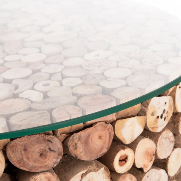 ΤΡΑΠΕΖΙ ΣΑΛΟΝΙΟΥ ΣΤΡΟΓΓΥΛΟ SPARROW HM9963 DRIFTWOOD--ΓΥΑΛΙ Φ65x51,5Υεκ. - Image 6