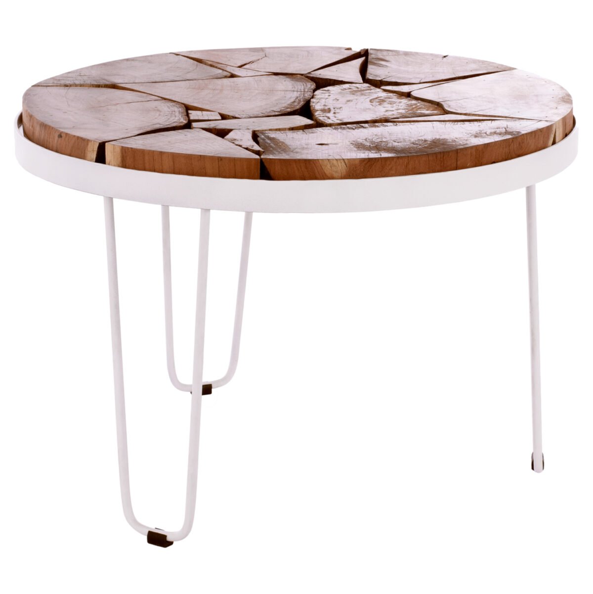 ΤΡΑΠΕΖΙ ΣΑΛΟΝΙΟΥ TIMOTHY ΑΠΟ ΜΑΣΙΦ ΞΥΛΟ ΑΚΑΚΙΑΣ ΛΕΥΚΟΣ ΣΚΕΛΕΤΟΣ Φ73x45Υεκ.HM8366.12 - Image 3